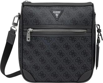 Guess Tassen, Heren, Grijs, ONE Size, Leer, Milano Quattro G Crossbody