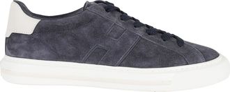 Hogan Denim H691 Laced Embossed-H Suede Sneakers