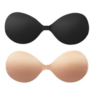 Soimiss 2Pcs Wedding Dress Strapless Bras Push Up Bras Invisible Silicone Bras Adhesive Bra Silicone Strapless Bras Reusable Strapless Bras for Women