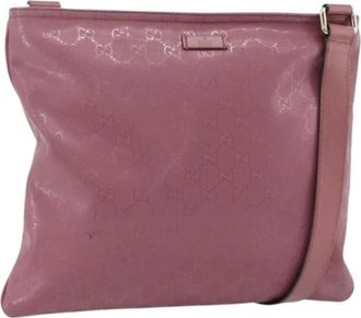 Gucci Pre-owned Cross Body Bags, female, Pink, Size: ONE SIZE Pre-owned Vintage GG Shoulder Bag