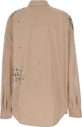 Dries Van Noten Womens Dress Casia Beige Cotton Blouses Shirt