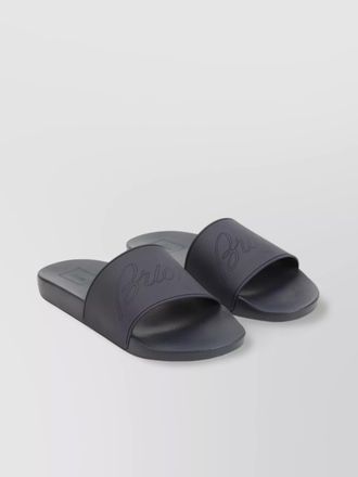 Brioni pool sandals perforated logo