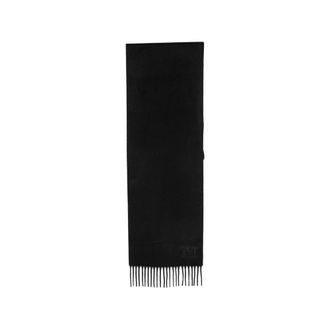 Max Mara Dalia Logo-embroidered Fringed Cashmere Scarf