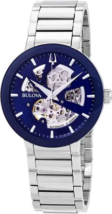 Bulova Modern Automatic Blue Dial Mens Watch 96A204