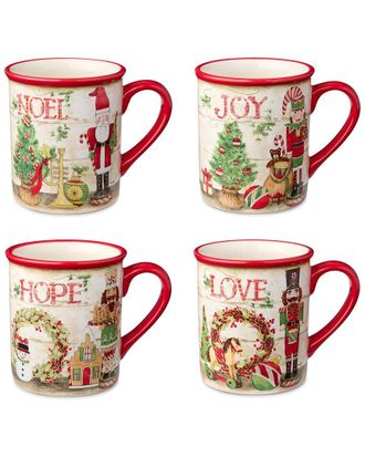 Certified International Nutcracker Parade Set of 4 Mugs