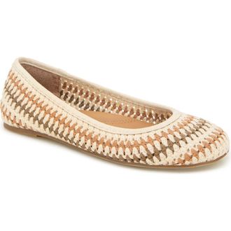 Gentle Souls Mable Macram&eacute; Flat in Tan Multi Fabric at Nordstrom Rack, Size 8