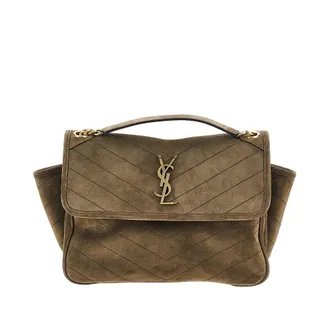 Saint Laurent Suede leather Niki Tripouch bag Woman One Size