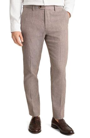 Bonobos Primo Cotton & Linen Blend Chinos in Mid Brown Twill at Nordstrom, Size 30 X 32
