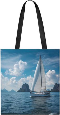 Generic Nautical Yacht Aquatic Coastal Tote Bag for Women Men Shoulder Bags Purses Pouch Handbags