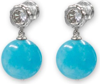 Classicharms Gia Amazonite Bead Drop Earrings in Blue at Nordstrom