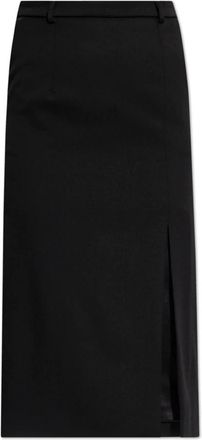 Dolce & Gabbana Wollen Rok - Dames - Midirokken - Zwart - S - Wol - Rokken