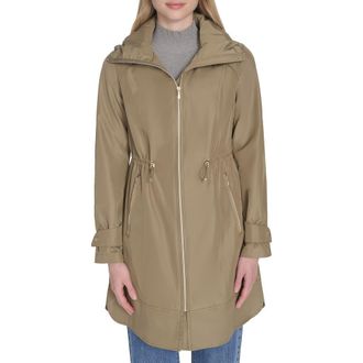 Cole Haan Travel Packable Hooded Rain Jacket in Sage at Nordstrom Rack, Size Medium