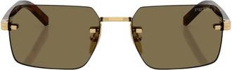 Prada D55S Zonnebril - unisex - Accessoires - Bruin - Maat: 55 MM
