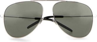 Saint Laurent Womens Sl Sunglasses Silver Metal