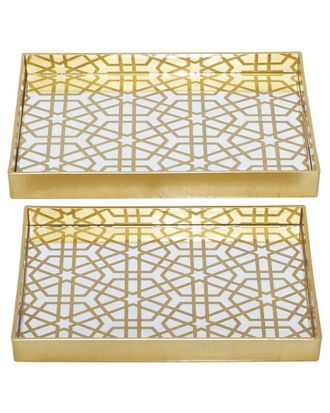 CosmoLiving by Cosmopolitan Cosmoliving By Cosmopolitan Set Of 2 Serving Trays