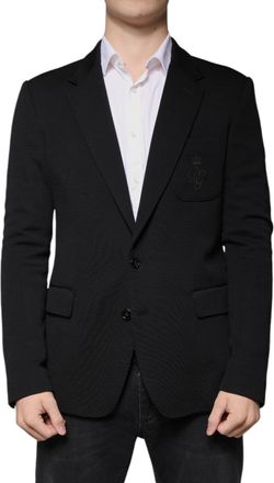 Dolce & Gabbana Black Wool Single Breasted Formal Mens Blazer