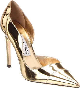 Aquazzura Jimmy Choo Brigitte Liquid Metal 100 Patent Pump