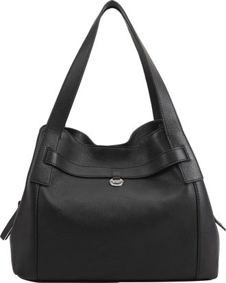 Paul Costelloe Womens Donato Leather Shoulder Bag - Blue - One Size