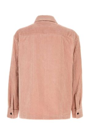 Jil Sander Mens Pink Corduroy Shirt Morganite Cotone - Fodera: Viscosa Camicie