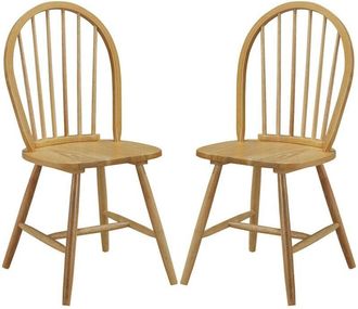 Costway Set of 2 Dining Chair Set Wooden Dining Room Vintage Side Chairs