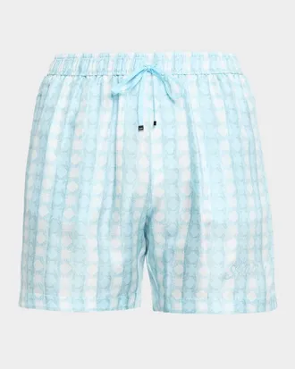 Amiri Men & apos;s Silk MA Quad Bowling Shorts