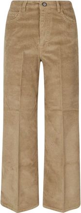 Cruna Taylor Wide-Leg Broek - Dames - Broeken - Bruin - Maat: M Katoen