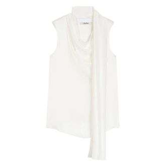 Max Mara Sleeveless Tops, female, White, Size: 2XS Top-Canottiera