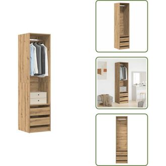 vidaXL Armadio per abiti - vidaXL Armadio Rovere Artigianale 50x50x200 cm in Legno Multistrato - Armadio con scaffale