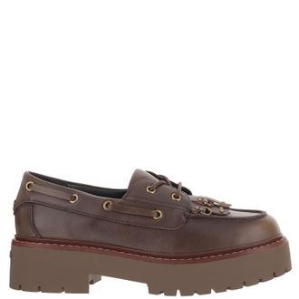 Pinko Brown Margharet 01 Leather Loafers