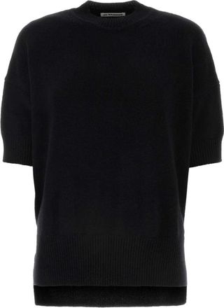 Jil Sander Luxe Zwarte Kasjmier Trui - Dames - Ronde hals truien - Zwart - S - Kasjmier - Truien & Vesten