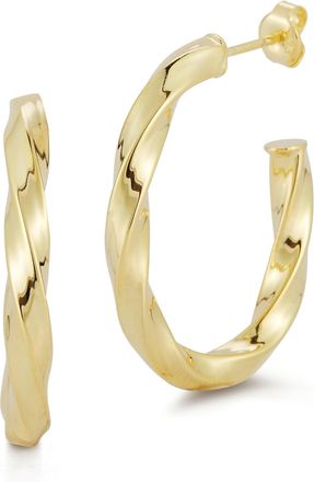 Glaze Jewelry Sterling Silver Oval Twist Hoops