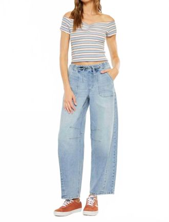 Kancan Starlet Ultra High Rise Horseshoe Jeans In Medium Wash