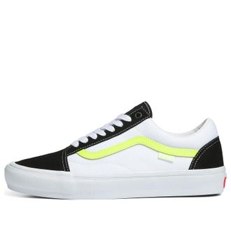 Vans Old Skool Neon Skate White Black Green VN0A5FCB6M5