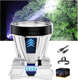 OEM Linterna Frontal Led Recargable, 2 Bater&iacute;as De 1200 Mah, 40 Led Con 3 Modos De Potencia - Luz Blanca