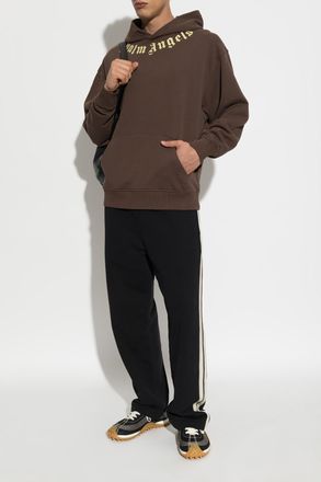 Palm Angels Cotton Hoodie, Mens, Brown
