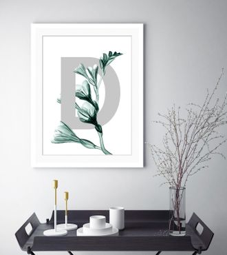 Queence Bild »D-Flower« Buchstaben Pflanzen Pflanzenbilder