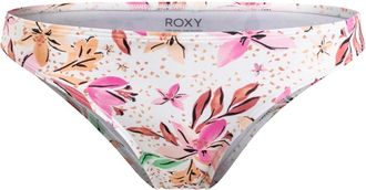 Roxy Bikini-Hose ROXY Printed Beach Classics, Damen, Gr. M, US-Gr&ouml;ssen, weiss (wei&szlig; happy tropical swim), 87% Nylon, 13% Elasthan, Badehosen Bikini-Hose