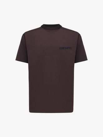 Genti Embroidered Logo T-shirt | Bordeaux