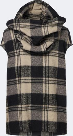 Rick Owens Top Floating in cotone e lana a quadri