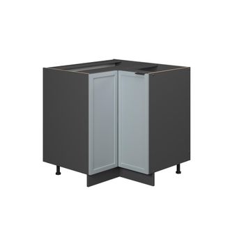 Vicco Armario De Esquina Fame-line, Azul Claro-gris, 80.5 Cm Sin Encimera