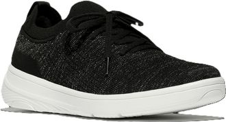 FitFlop Super Q Knit Slip On Sneakers in Black/silvereen at Nordstrom, Size 7.5
