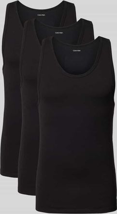 Calvin Klein Underwear Tanktop mit gerippten Abschlüssen im 3er-Pack in Black, Größe XXL