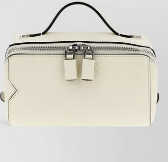 Valextra v line crossbody bag top handle