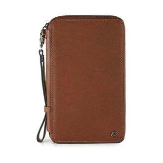 Piquadro Black Square Travel Document Holder - male - Piquadro - Wallets & Cardholders - Brown - ONE SIZE - Accessories