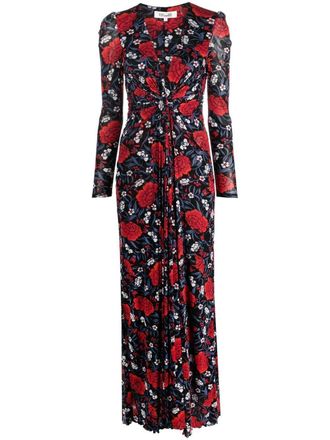 Diane Von F&uuml;rstenberg Abito lungo Adara - Nero