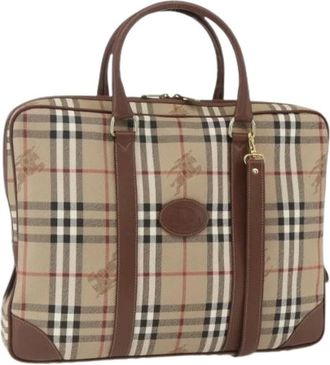 Burberry Pre-owned Handbags, female, Beige, Size: ONE SIZE Pre-owned Business Bag