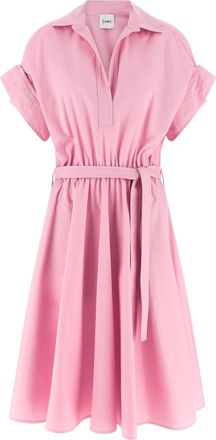 Nude Multicolor Cotton Midi Womens Dress