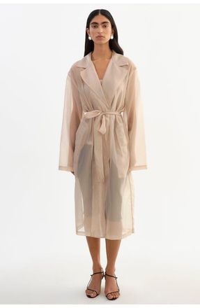 LaMarque Talise | Long Sheer Coat in Beige at Nordstrom, Size X-Large