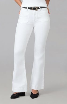 Lola Jeans Alice High Rise Flare Jeans in White at Nordstrom, Size 40