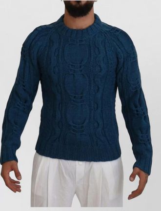 Dolce & Gabbana cable-knit wool alpaca jumper